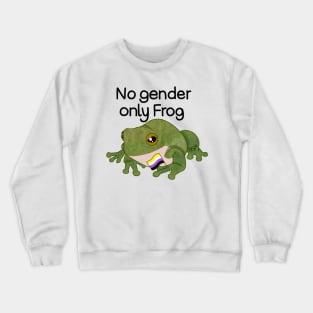 No Gender Only Frog Nonbinary Pride Crewneck Sweatshirt